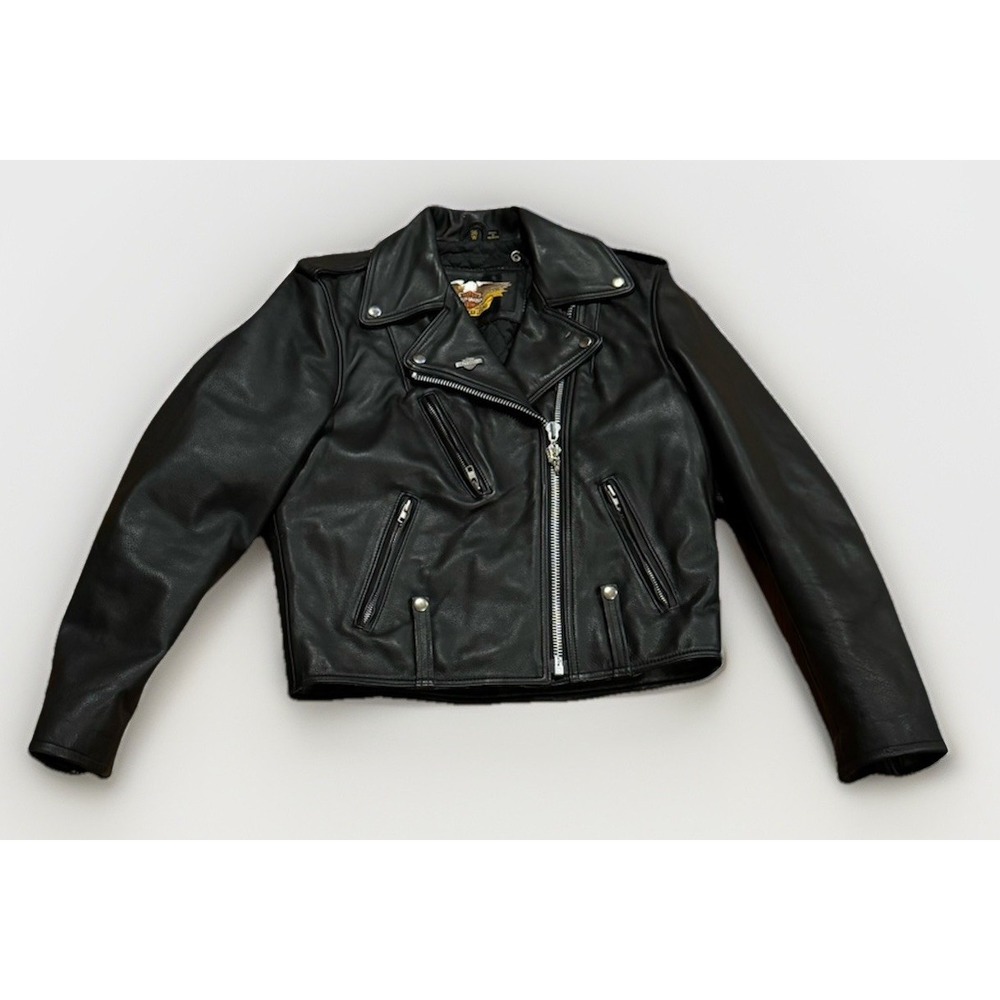 Vintage Harley Davidson Leather Biker Jacket Small 36 Perfecto Motorcycle Cafe